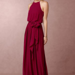Robe longue couleur cerise sur bhldn