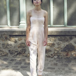 Combi-pantalon bustier écru d'Elodie Michaud