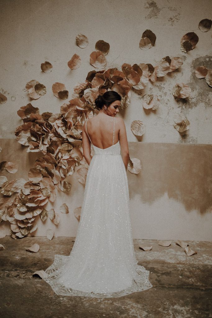 Robe de mariée bretelles spaghetti