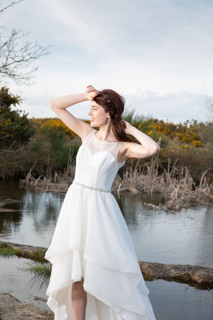Robe de mariée courte devant
