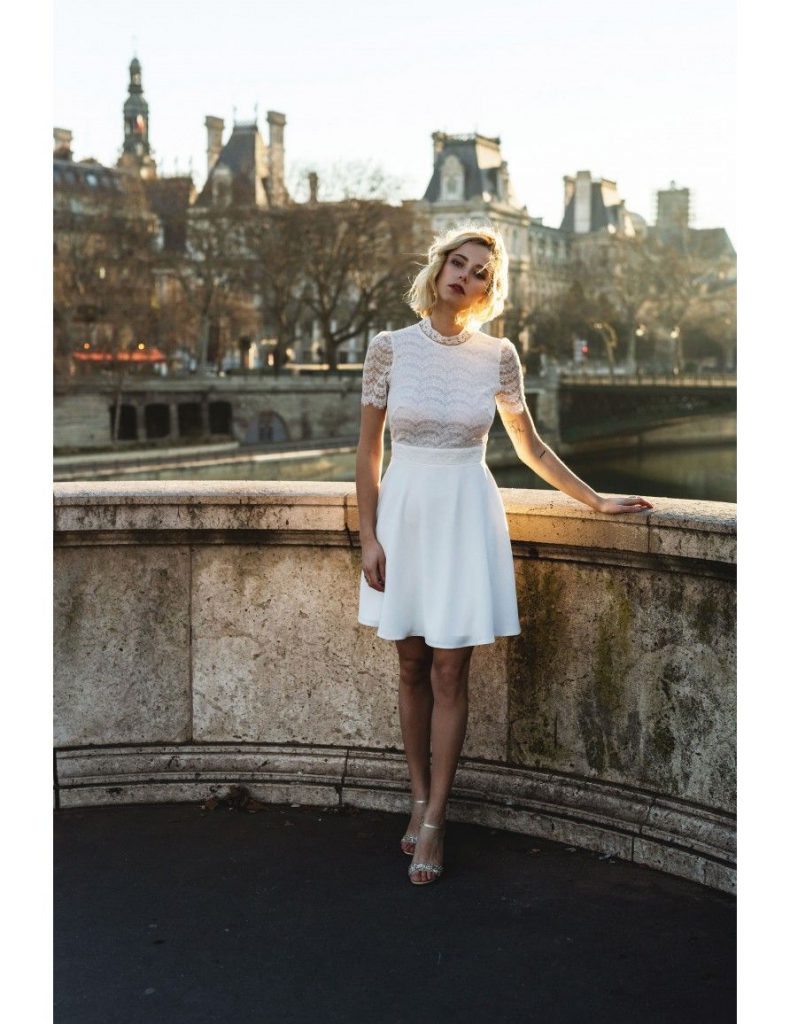 Robe de mariée courte