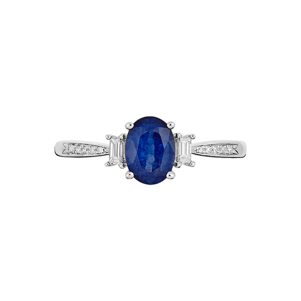 Bague de fiançailles solitaire avec Saphir