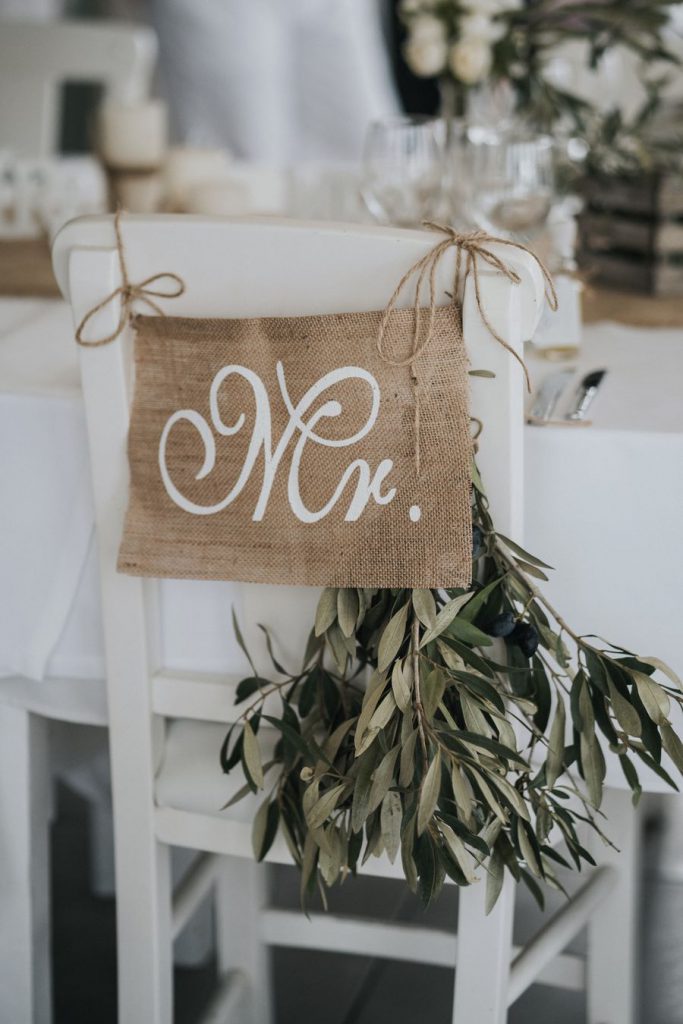 Décoration du lieu de réception du mariage