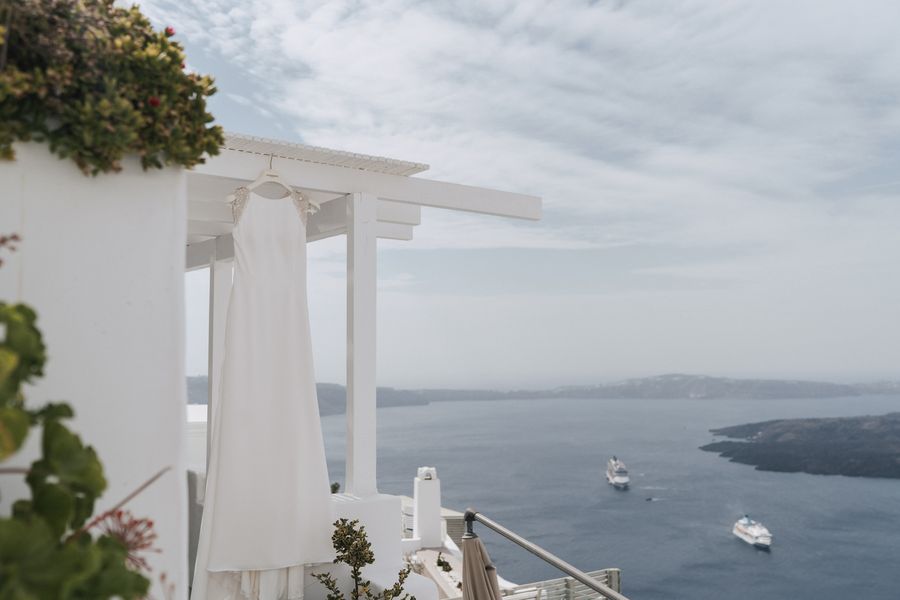 Vue de l'île de Santorin