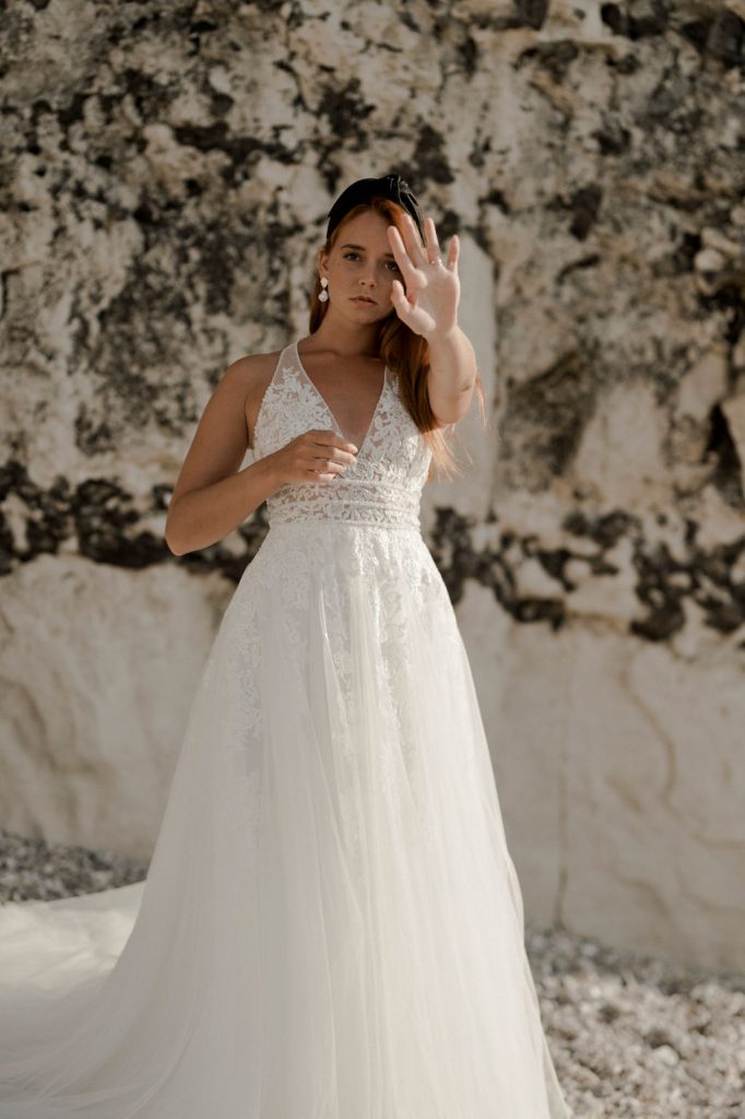 Robe de mariée princesse pour se marier à la mer