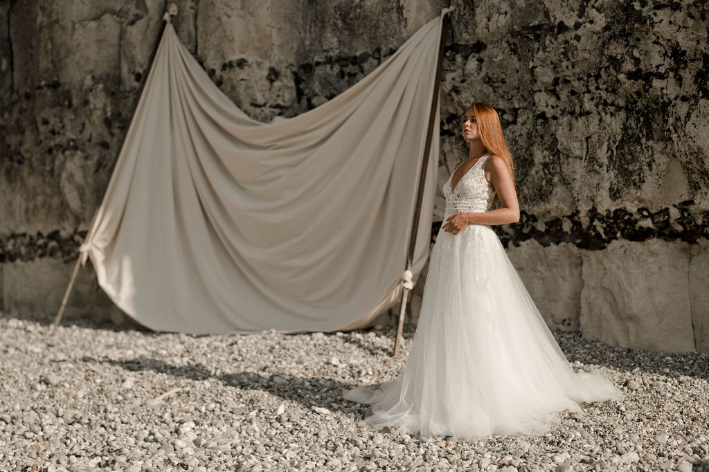 Robe de mariée princesse pour se marier à la mer