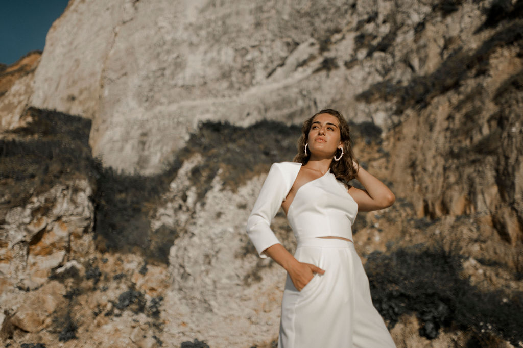 Ensemble de mariée pour un mariage d'été à la mer
