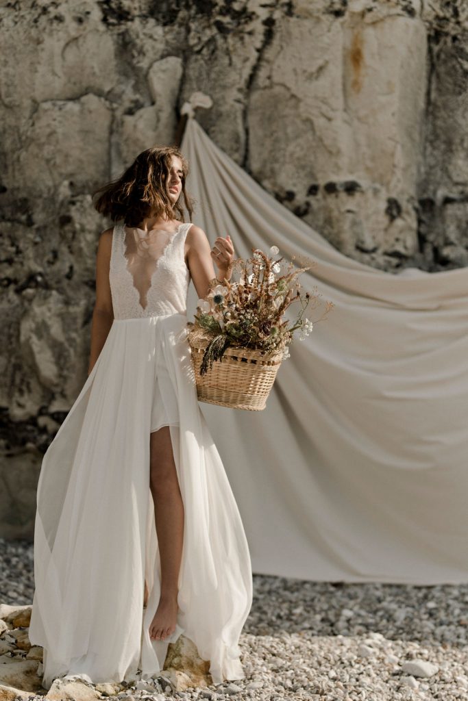 Robe de mariée pour un mariage estival à la plage