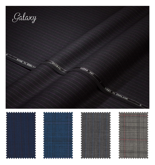 Tissu galaxy pour costume de marié ©SCABAL
