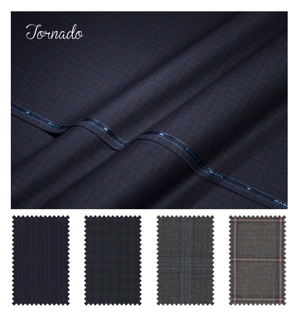 Tissu tornado pour costume de marié ©SCABAL
