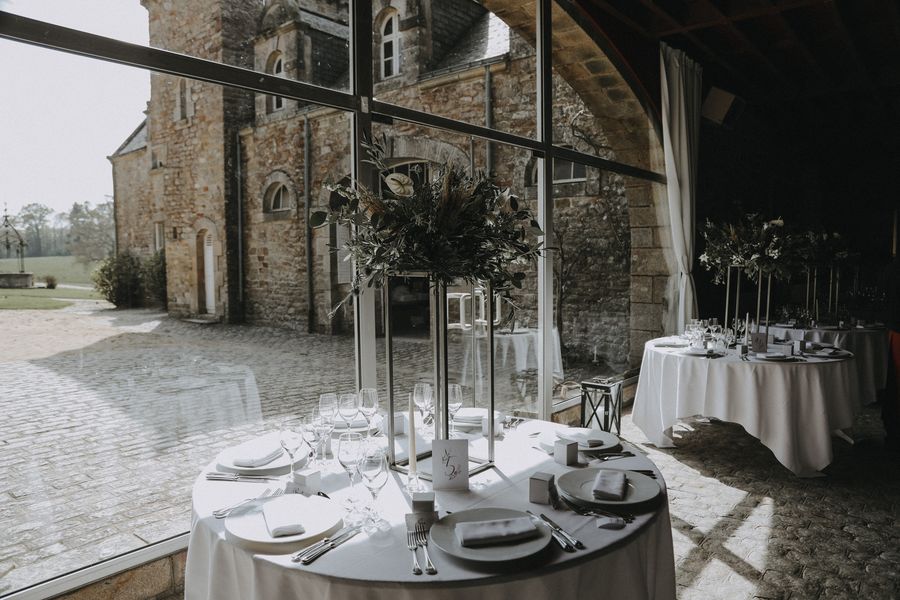 La table de réception du mariage