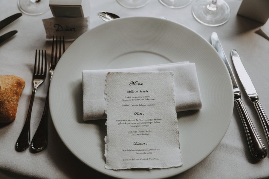 La table de réception du mariage