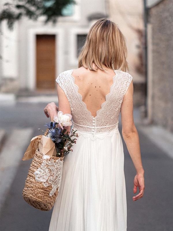 Robe de mariée dos nu