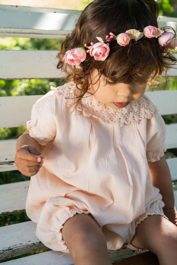 Barboteuse pour fille de cortège de mariage