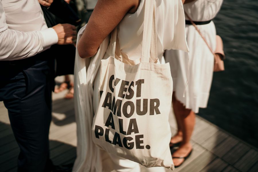 Tot bag c'est l'amour à la plage