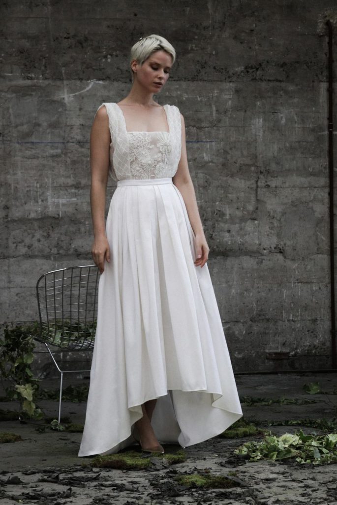 Robe de mariée à fleurs
