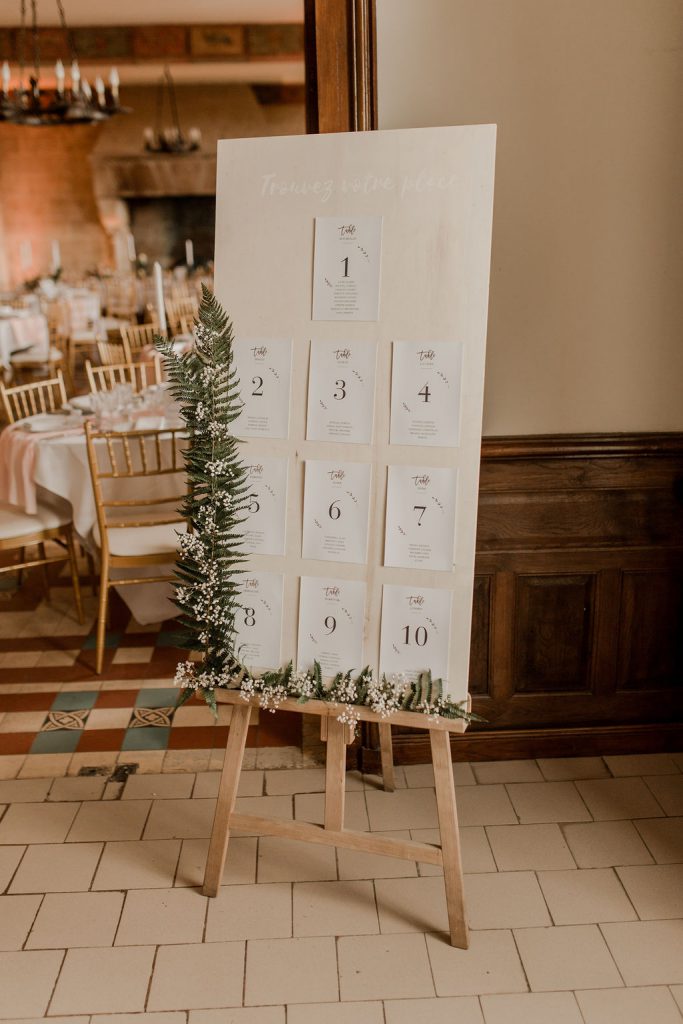 Le plan de table du mariage