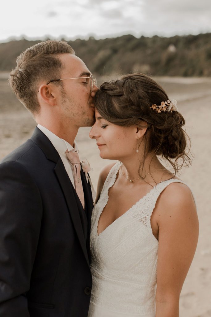 Photo de mariage en bord de mer