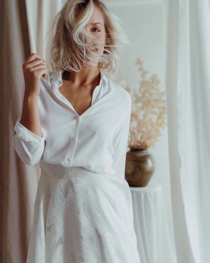 Chemise et jupe de mariée Anne de Lafforest