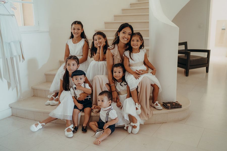 Les enfants du cortège de mariage