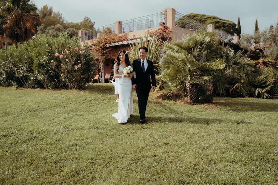 La mariée et son père