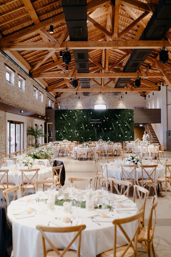 Le lieu de réception et du repas de mariage