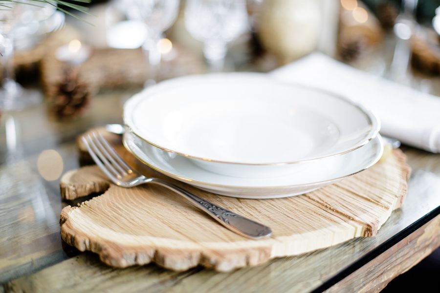 Décoration de table pour un mariage d'hiver