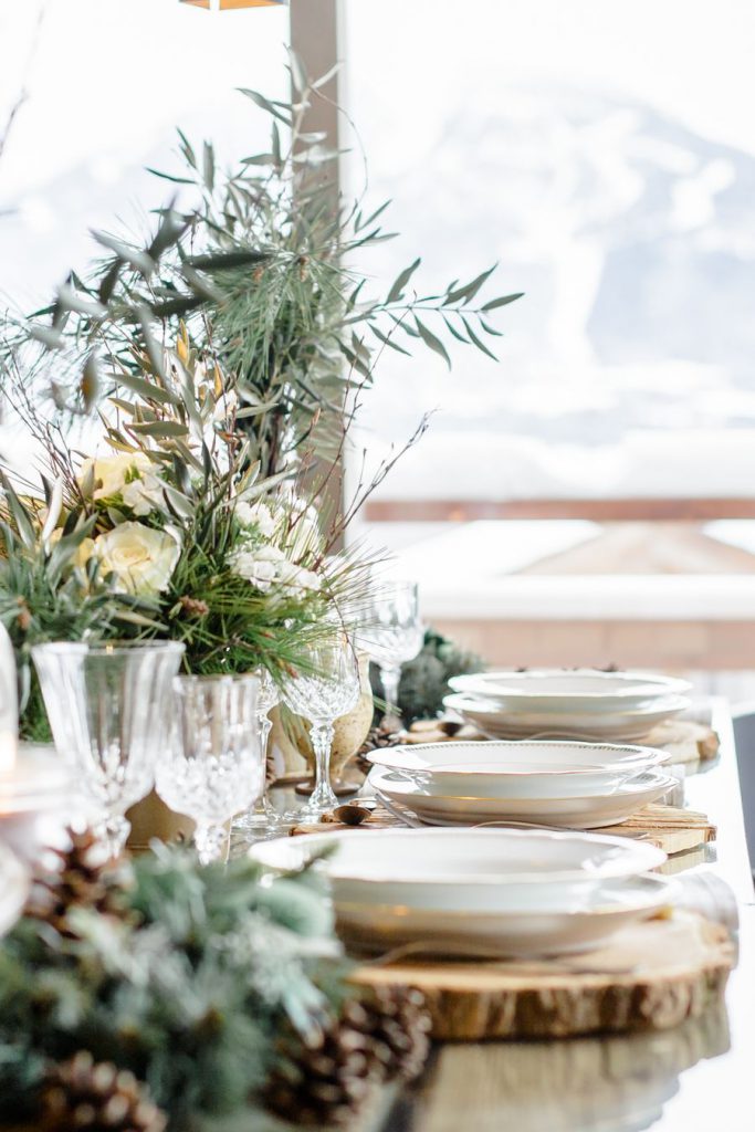 Décoration de table pour un mariage d'hiver