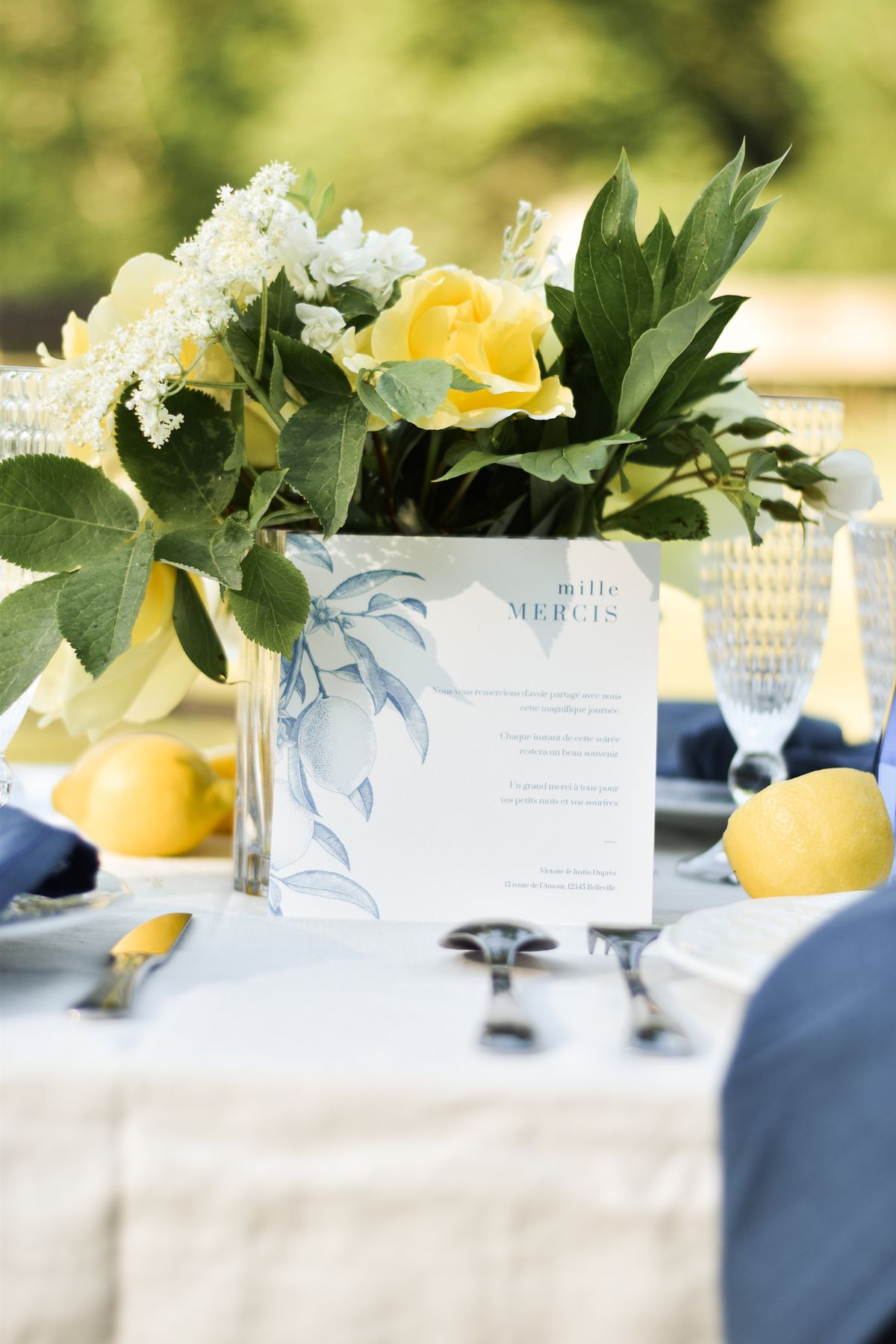 Table de mariage méditerranéenne