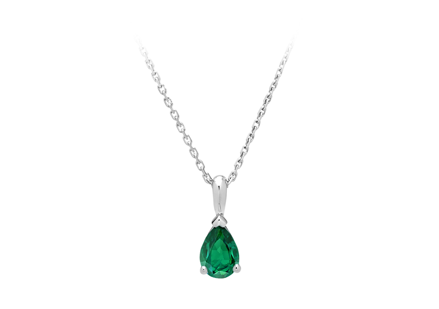 Pendentif Goutte Émeraude