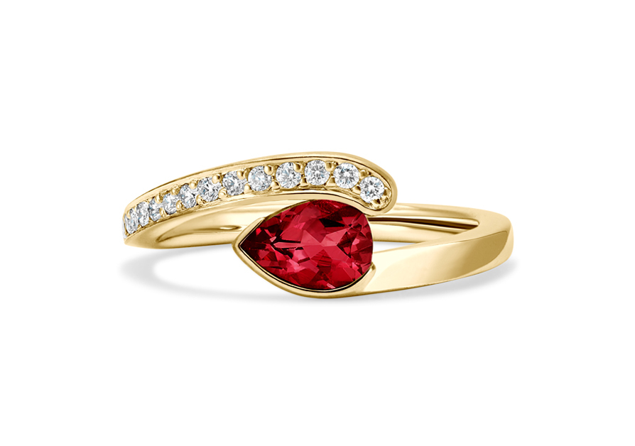 Solitaire Pavé Starlight Rubis 