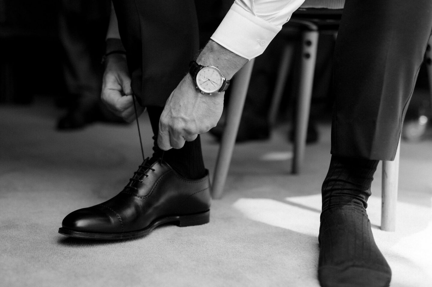 préparation chaussures marié 