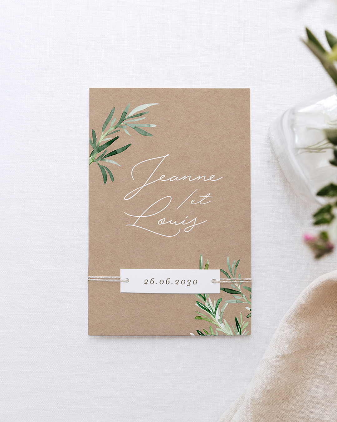 Faire-part végétal pour les mariages intemporels 