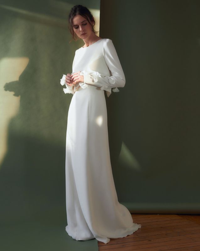 robe de mariée d'hiver à manches longues Thérèse Chopinet