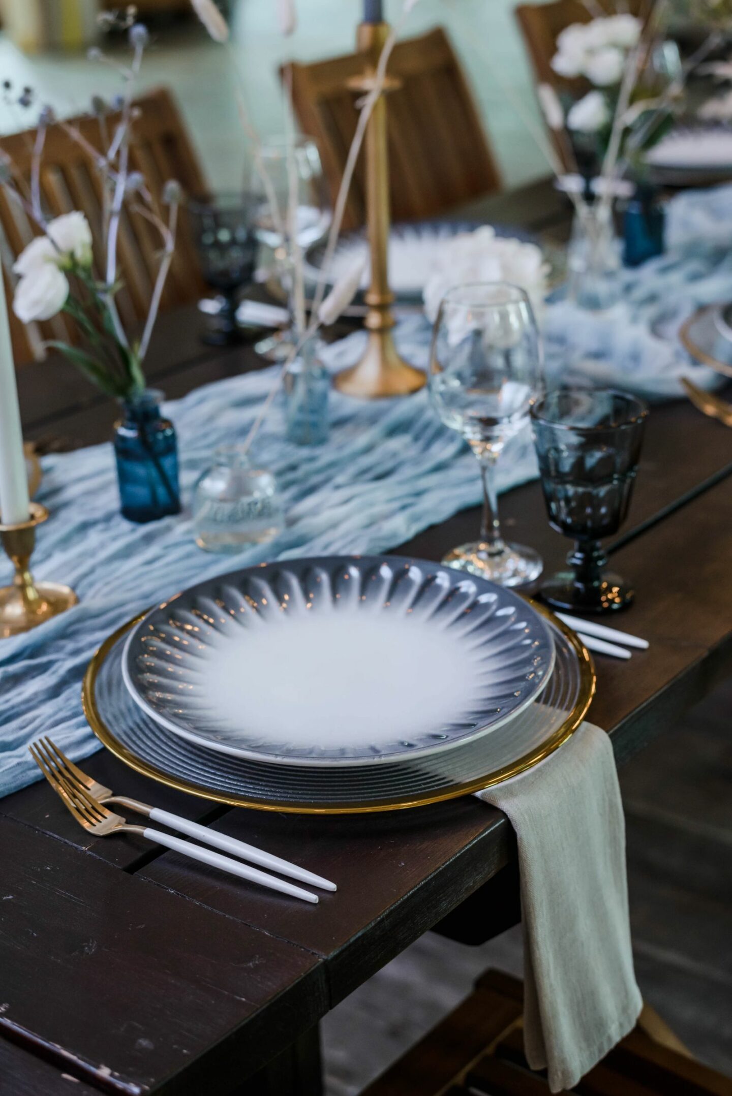 Table de mariage de votre signe astro. Verseau : mariage bleu