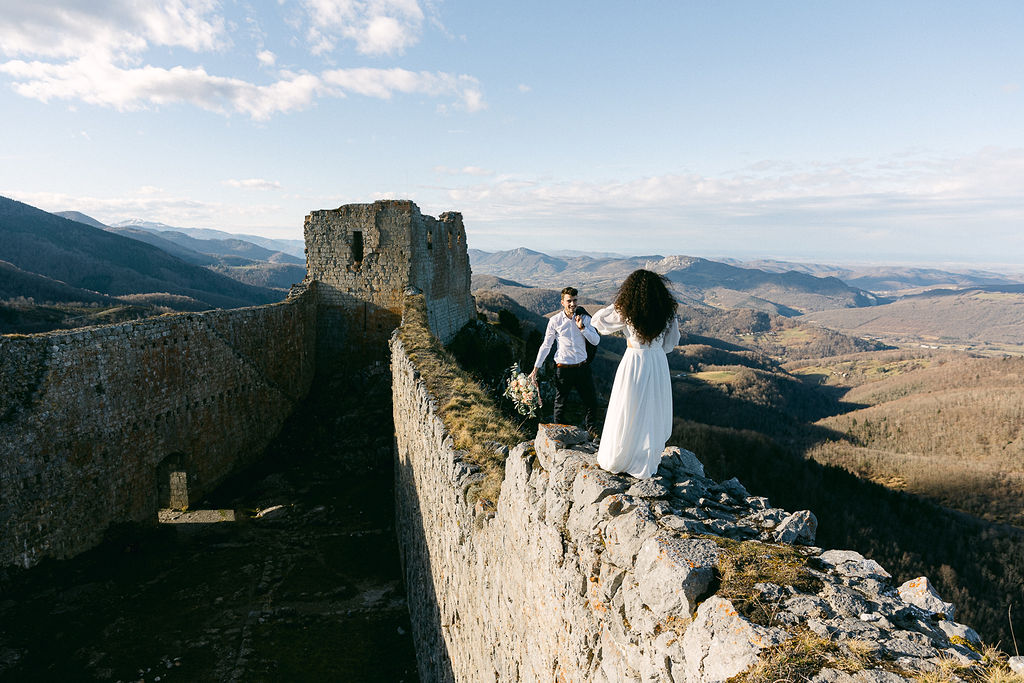 Aurélie & Gabriel : Un élopement au château de Montségur