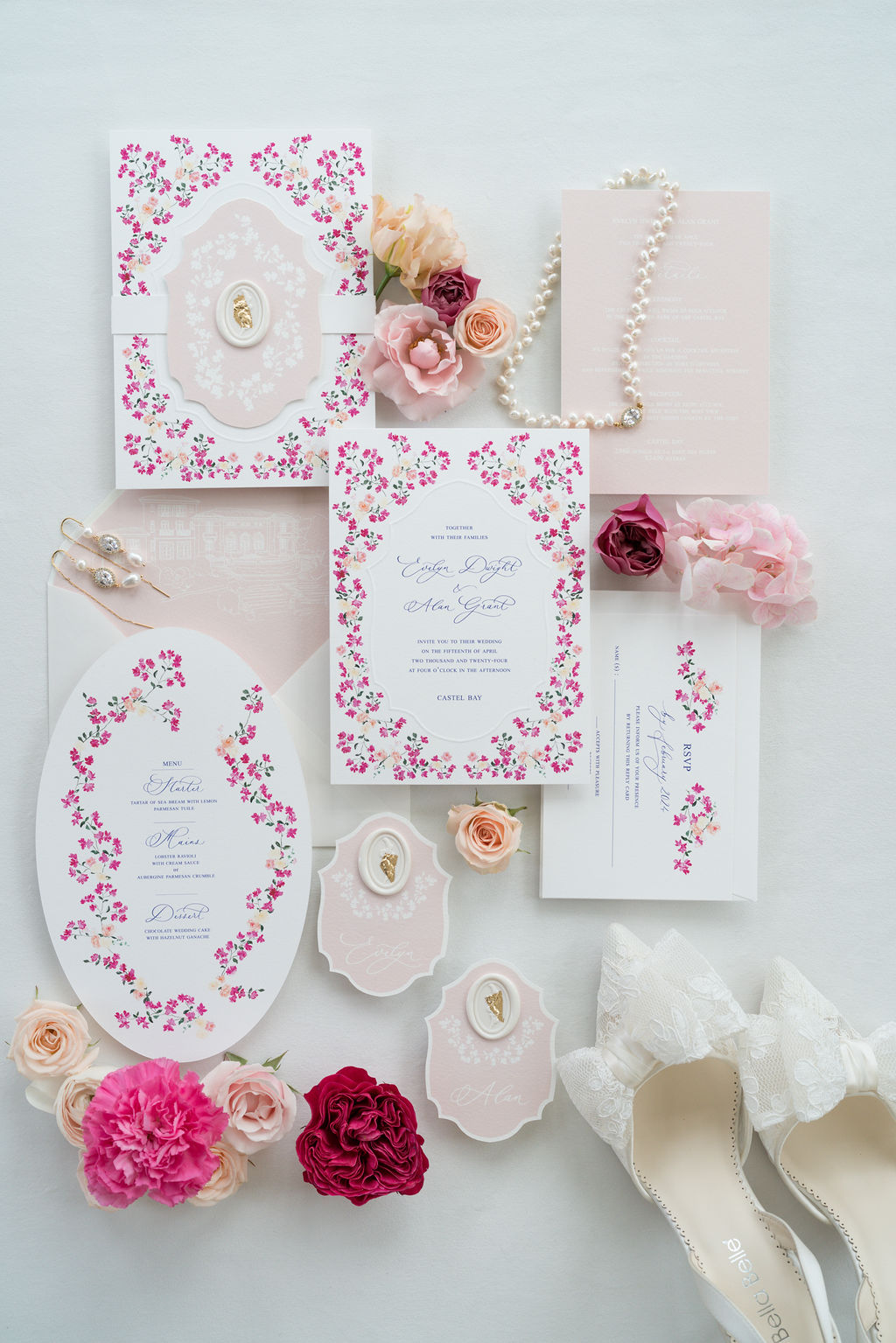 Inspiration : Pink Blossom & Blue Sea - Un mariage au Castel Bay