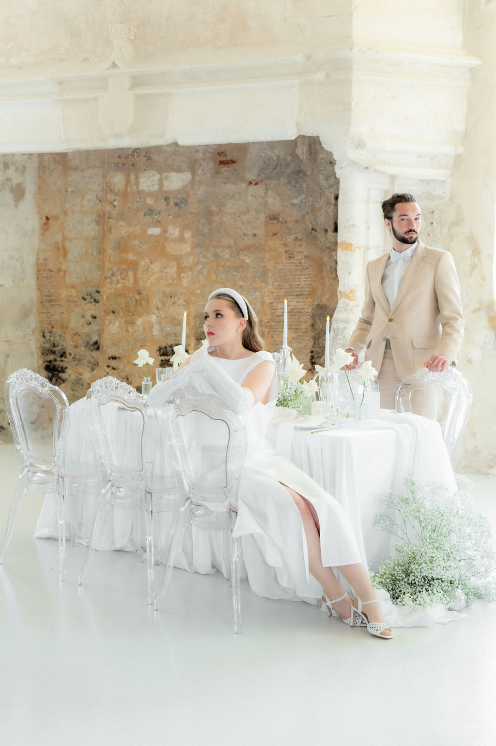Inspiration : Blanc de Blancs - Mariage Abbaye du Valasse